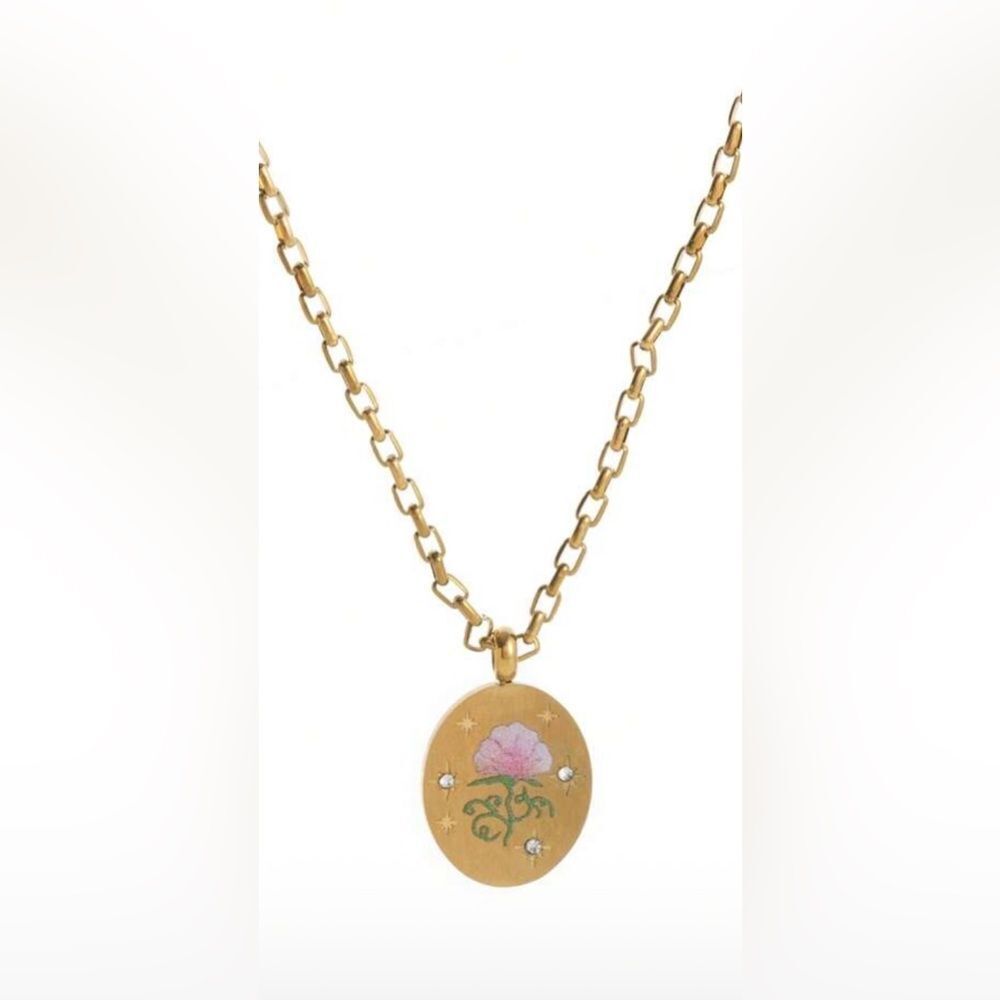 Pink Floral necklace #1718